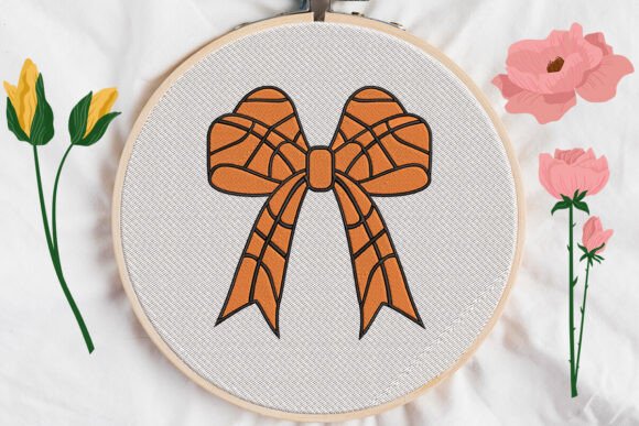 Bow Baseball Embroidery9