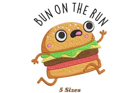 Bun on the Run Funny Burger