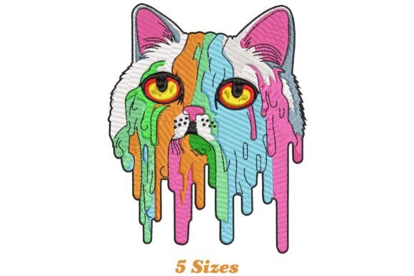 Colorful Melting Cat