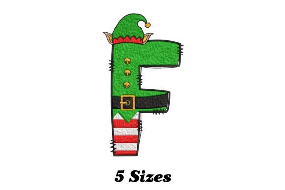 Elf Letter F Christmas
