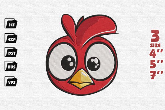 Funny Chicken Embroidery Design