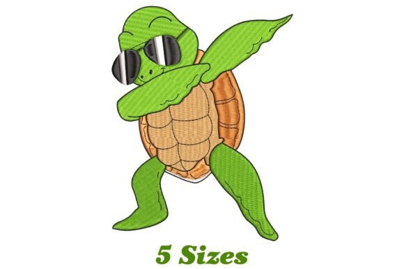 Funny Dabbing Sea Turtle