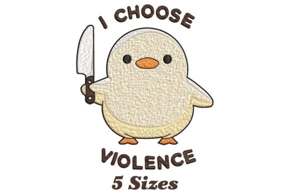 Funny Duck Embroidery Design