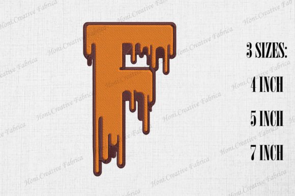 Halloween Letter F Embroidery Design