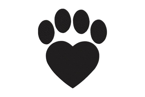 Pet Love Heart Cat Dog Paw Print