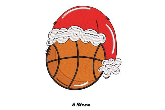 Santa Hat Basketball Christmas