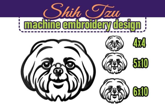Shih Tzu Face Portrait